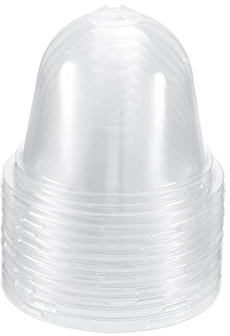 PATIKIL Cúpula de jardín de 10,5 cm, paquete de 10 fundas protectoras redondas de plástico para invernadero de jardín, transparente