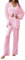 Geagodelia Zweiteiler Damen Plissee Outfit Kleidung Elegant Hosenanzug 2 Teiler Set Weite Hose + Button Down Langarmshirt Loungewear Streatwear Anzug Sommer (A - Pink, S)