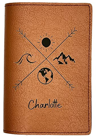 Protège Passeport Personnalisé, Porte Passeport Made in France, Pochette Passeport 100% Personnalisable, Étui Passeport Voopies, Protection Passeport Cuir, Housse Documents Voyage. (Marron)