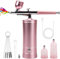 Airbrush-Kit Rechargeable Cordless Airbrush Compressor -Auto Handheld Airbrush Gun, Airbrush Set Portable Wireless Air Brush for Barber, Nail Art, Cake Decor, Makeup, Model Painting