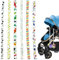 Spielzeug Gurt Halter, 6 Stück Haltegurte Spielzeugkette Verstellbar Schnullerkette Stoff Anti Drop Strap Baby Sspielzeug Gurthalter für Kinderwagen, Hochstühle, Babyflaschen
