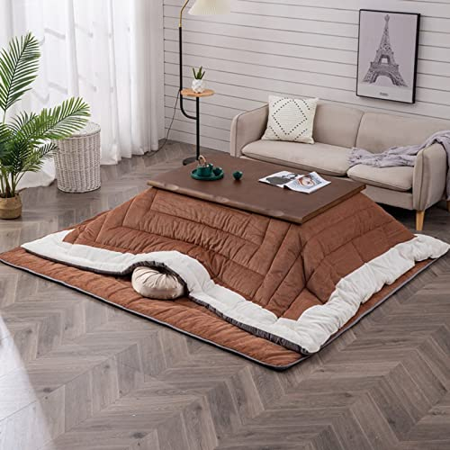 Kotatsu Im Winter Multi Funktion Sofa Tisch Sommer Couchtisch Kotatsu Wohnzimmer Für Tische Mit Quilts (Color : Walnut, S : 80 * 120 * 45cm)