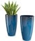 QCQHDU 53cm Tall Planters Set of 2, Large Blue Flower Pots L30 W30 H53cm, Indoor Outdoor Use