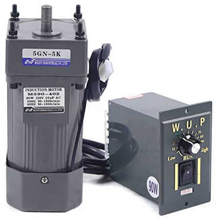 Moteur électrique 90 W avec régulateur de vitesse monophasé à courant alternatif réglable 5 K 220 V