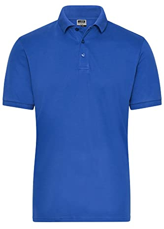 James & Nicholson Herren Bio Workwear Polo Stretch - Polo aus weichem Elastic-Piqué