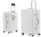 lesulety Hard Shell Suitcase Cabin Size Cheap Cabin Luggage Suitcase Medium 4 Wheels Lightweight with USB Charger Cup Holder zipperless Luggage,White,24in