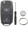 2 Tasten Schlüssel Fernbedienung Gehäuse für Volkswagen MK4 Bora Golf 4 5 6 Passat Polo Bora Touran (2 Tasten mit Batterie)