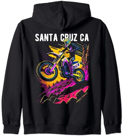 Santa Cruz CA Motocross Dirt Bike Motorrad Design Kapuzenjacke