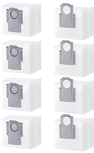 NexHarb 8pcs Sacs à Poussière Accessoires de Rechange pour Roborock S8/S8+/S8 Pro Ultra/S7 MaxV Ultra/S7 Pro Ultra/Q7+/Q7 Max/Q7 Max+/Q5+/T8