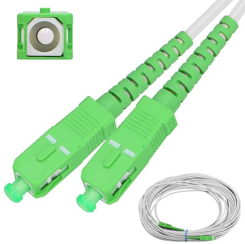 EXTRALINK PATCHCORD SC/APC-SC/APC SM G657A1 SIMPLEX 3.0MM, cable de fibra óptica 30M LSZH WHITE cable fibra óptica, redes FTTH, LAN, WAN, sistemas WDM, cable de fibra optica, cable Ethernet