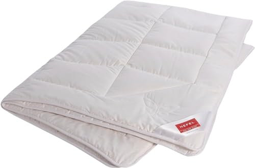 Hefel Silk Dream Bettdecke Ganzjahresdecke Seidendecke Wildseide 430 g/m², weiß (155 x 220 cm)