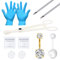 MODRSA BauchNabel Piercing Set 14G Bauchnabel Piercing Kit Chirurgenstahl Körperpiercing Werkzeugset Diamant CZ Gold Piercing Kit Bananabells Nadel Piercing Set Schmuck Damen