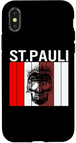St Pauli Hamburg Vintage Totenkopf Paulianer Hülle für iPhone X/XS