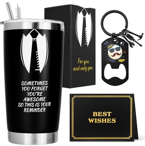 Epessa Geschenke für Männer, Vatertagsgeschenk für Papa, Geschenke für Männer Geburtstag, Thermobecher Geschenkset, Praktische Geschenkset für Vatertag, Valentinstag, Weihnachten, Thanksgiving