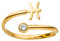 Purelei® Sternzeichen Ring Fisch (Gold) – Wasserfester Damenring aus langlebigem Edelstahl – Verstellbare Ringe von Größe 60 bis 66 – Modeschmuck für deinen individuellen Look