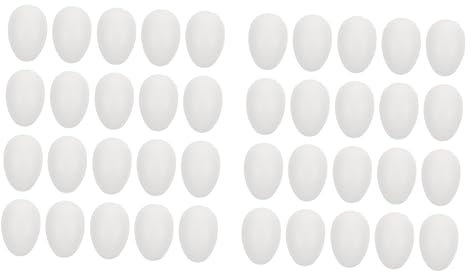 VICASKY 100stücke Ostereier Handbemalte Plastikeier Für Kreative Dekoration Und Bastelarbeiten Für Osterfeiern Und Kinderaktivitäten Unbemalt Für Individuelle Gestaltung