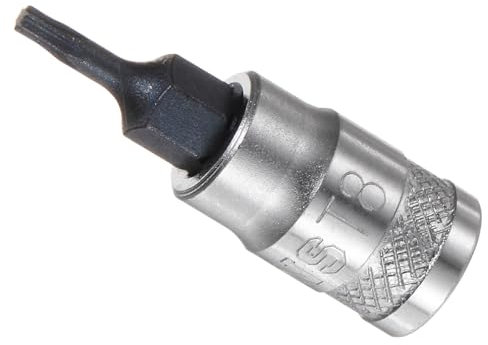CoCud Chiave Bussola Torx, 1/4 Drive x T8 Acciaio S2 Cr-V Torx Star Socket Bit Impatto Cacciavite Adattatori per Prese - (Applicazioni: per Fissaggio Viti),