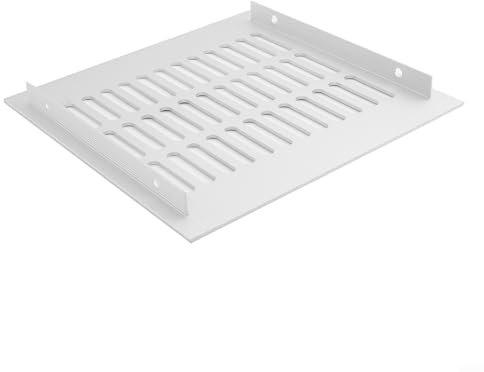Rechteckige Lüftungsgitterabdeckung für Kleiderschrank, Schuhschrank, Schrank, stilvolles Lamellen-Design für hervorragende Zirkulation (weiß, 200 x 200 mm)