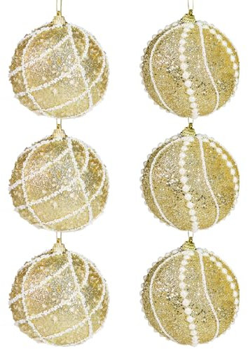 M&W DAS DESIGN Palline di Natale per albero di Natale, piccole sfere di Natale per esterni, 8 cm