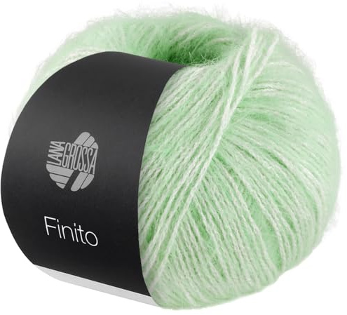 LANA GROSSA Finito | Sommerliches Flauschgarn mit Baumwolle | Handstrickgarn aus 73% Baumwolle & 27% Polyamid | 50g Wolle zum Stricken & Häkeln | 150m Garn FB 4