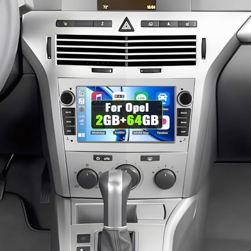 SIXWIN 2+64G Android 13 Autoradio für Opel Corsa d/Astra h/Zafira b/Meriva mit Wireless Carplay/Android Auto/Mirrorlink,7 Zoll HD Touchscreen Unterstützt WiFi GPS FM RDS Bluetooth EQ-Silber