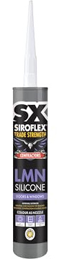 SX Siroflex White LMN Formula Silicone 300ml – Waterproof, Flexible Sealant for Windows, Sanitary, Glazing & Building Joints – Indoor & Outdoor Use
