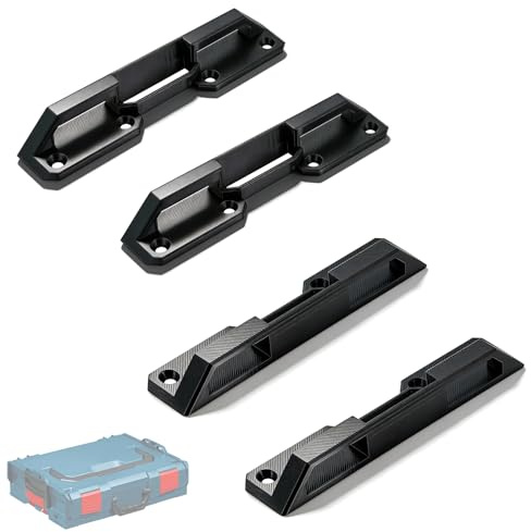 Halter für Bosch L-BOXX Werkzeugkoffer - Halterungen für Bosch Sortimo L-BOXX 136, 102, 238 Werkzeugbox, Zubehör für Werkzeugkästen, Werkzeugkoffer Halterung für L-SAFE Sicherung Fixierung, 4 Stück