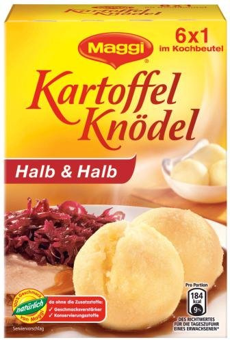 Maggi Kartoffelknödel halb&halb Kochbeutel, 6er Pack (6 x 200 g Packung)