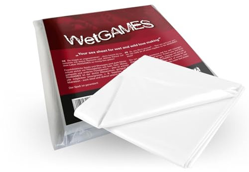JOYDIVISION SexMAX WetGAMES Laken weiß I Bettlaken 180 x 220 cm I PVC Laken für Partnerspiele & Massagen I Nässeschutz für Bett I waschbar bis 30°C I Bed Sheets waterproof
