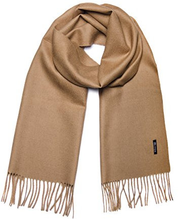 Mitos Natural Elegance Brauner Schal beige, hellbraun aus Alpaka Wolle, Alpakaschal, Vicuna Farbe