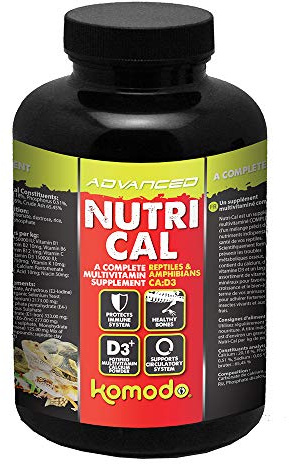Komodo Nutri-Cal Multivitamin Supplement Prevents Metabolic Bone Disease for Reptiles & Amphibians - 330g