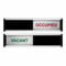 ViroDisplay® Vacant/Occupied Sliding Door Sign – Original Edition – 214 x 60mm – Anodised Silver Profile with Black End Caps – Self-Adhesive Fixing