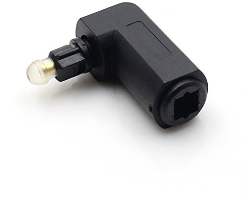 ICT Adattatore Audio TOSLINK Ingresso Stereo a Cavo Fibra Ottico Digitale 90 Gradi