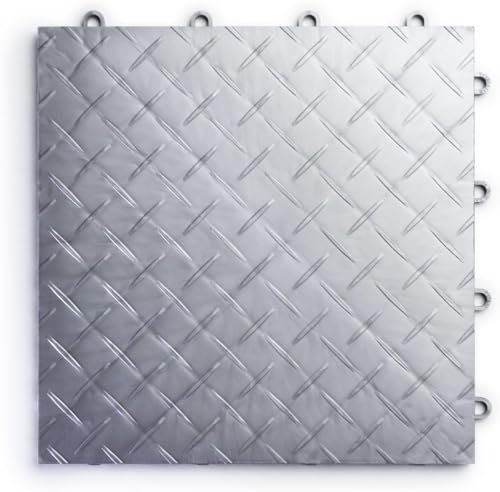 RaceDeck RD48ALLY Lot de 48 Dalles de Sol de Garage modulaires emboîtables en Alliage Durable
