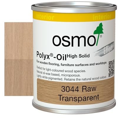 Osmo Polyx®-Oil Effect Tester Size - Hard Wax Oil 3044A, Raw Matt, 125ml - Durable for Wooden Furniture, Water-Resistant Floor Wax, Wood Treatment & Wood Finish - Ideal for Oak, Pine & More