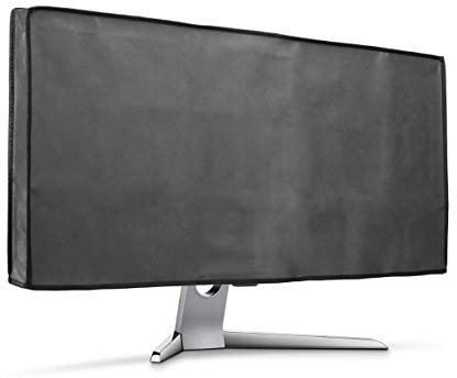 kwmobile Monitor Cover Compatible with 34-35 monitor - Dust Cover Computer Screen Protector - Dark Grey