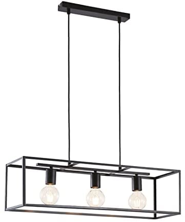 Lindby Pendelleuchte Emily (Modern) in Schwarz aus Metall (3 flammig, E27) - Deckenlampe Esstischlampe Hängelampe Hängeleuchte Küchenleuchte