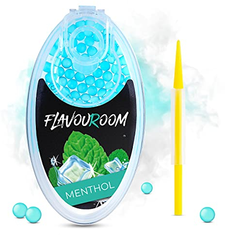 Flavouroom Premium Menthol Kugeln 100er Set | DIY Menthol Kapseln Filter für unvergesslichen Flavour Geschmack | inkl. Box zur Aufbewahrung der aromatischen Click Hülsen Kugeln