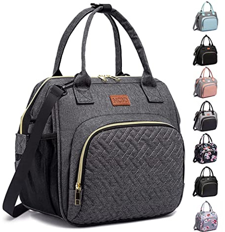 MCBD Lonchera aislada para mujer, bolsa grande de 3 formas de transporte, mochila térmica reutilizable a prueba de fugas con correa de hombro ajustable para oficina, picnic, playa