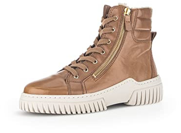 Gabor Damen Schnürstiefeletten, Frauen Boots,Wechselfußbett,Best Fitting,Warmfutter,Kurzstiefel,Chino (beige),39 EU / 6 UK