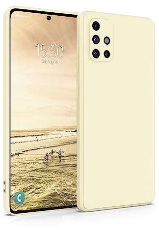 MyGadget Hülle für Samsung Galaxy A71 4G - robuste Silikon Schutzhülle TPU Case Slim Silikonhülle - Back Cover Kratzfest Handyhülle - Matt Beige