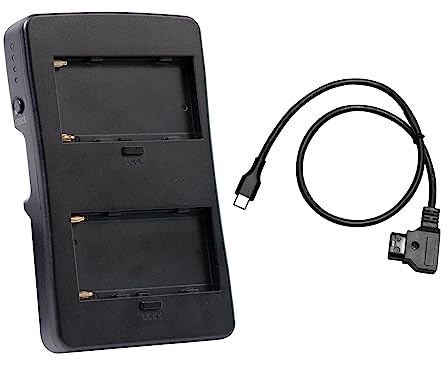 COLBOR VAP1+VC50 NP-F to V-Mount battery Adapter Converter Plate VAP1 and D-Tap to Type-C Cable VC50, NP-F 550 750 970 Battery Power Adapter with Cable for COLBOR CL60/CL100X Series Video Lights