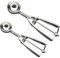 2 Pcs ice Cream Scoop Set Stainless Steel Cookie Scoop with Easy Trigger Release for Ice Cream Meatballs Mellon Balls Mashed Potatoes and Muffins (M/L)