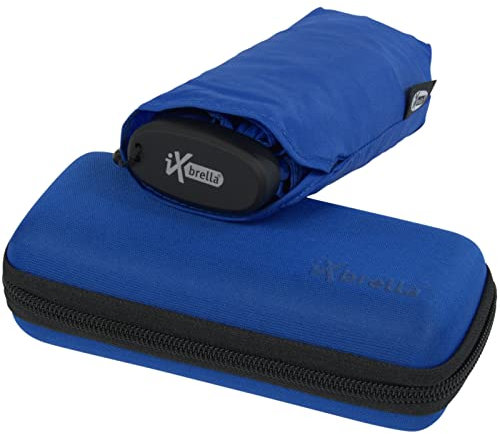 iX-brella Ultra Small 15cm kleiner Taschenschirm im Handy Format mit Etui - victoria blue