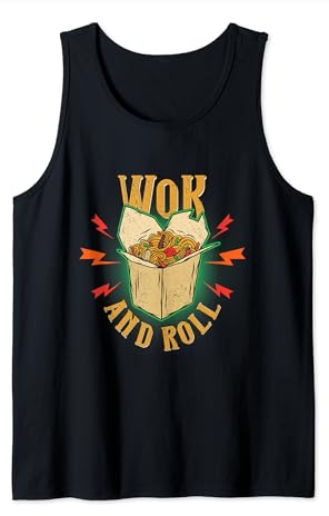 T-shirt divertente Wok and Roll Canotta