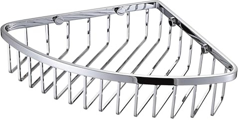 Go Bathrooms Bath Shower Chrome Corner Basket Caddy Wall Mounted Bathroom Accessory Organiser Solid Brass Chrome Finish
