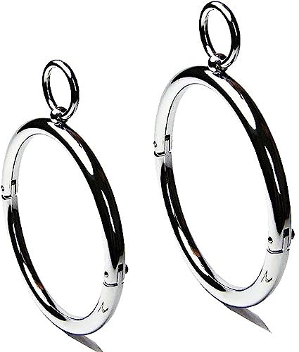 Metall Halsband Paare Frauen Männer Bondage Choker ​Halsband Abnehmbaren O Ring Fetisch Folter Sklave Sexspielzuege Mit Traktionsring Sm Extrem Fesseln Sex Set Für,Women120mm,Silver