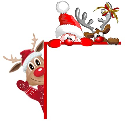 Türrahmen Deko Weihnachten, Lustige Weihnachten Türecke Holz Dekoration, Weihnachten /Weihnachtsmann/Schneemann Geschenke Türdeko Weihnachten,für Die Dekoration Von Türrahmen, (2B-A, Einheitsgröße)
