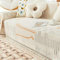 Ayoiow Couchbezug für Wohnlandschaft Couchbezug Orange Sofahusse 4 Sitzer Chenille Mit Geometrischem Muster