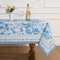 Alishomtll Rechteckige Tischdecke, 140 x 213 cm, Frühlingstischdecke, rechteckig, wasserdicht, waschbar, Blumenmuster, strapazierfähig, für Innen- und Außenbereich, Tischdekoration für drinnen und